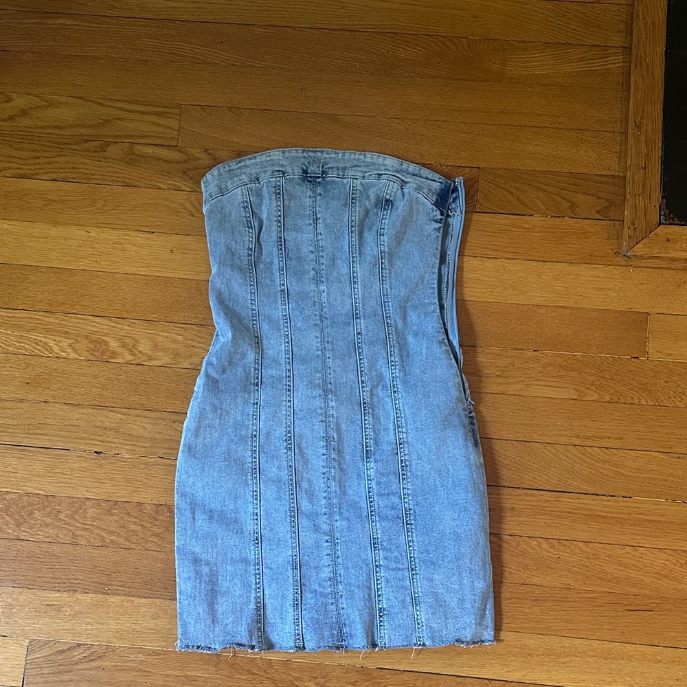 Princess Polly Light Blue Strapless Dress